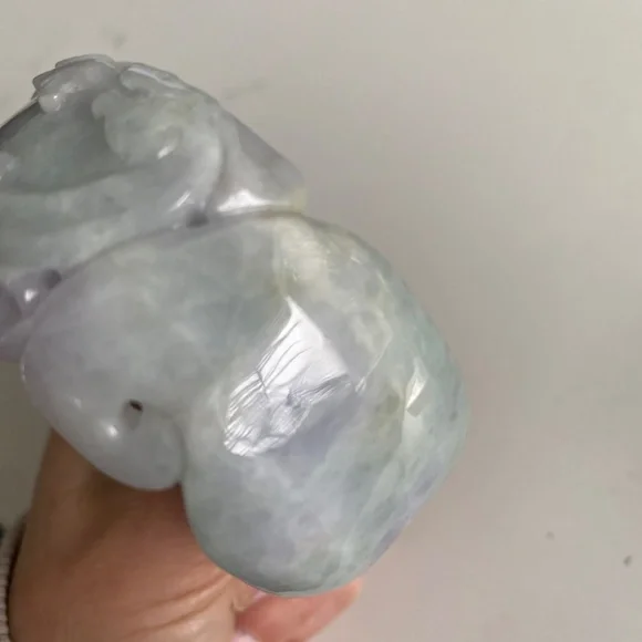 Jade 1 1/2” bangle bracelet 2 3/4” citcfrance - Picture 6 of 6